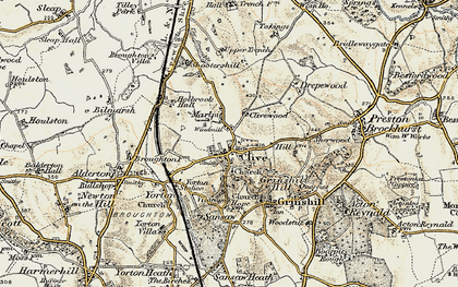 Old map of Clive in 1902