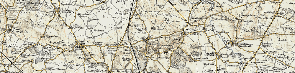 Old map of Clive in 1902