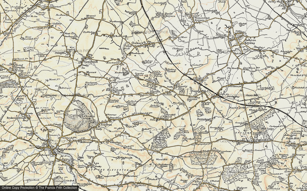 Old Map of Cloatley End, 1898-1899 in 1898-1899
