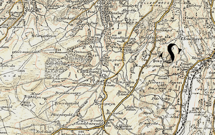 Old map of Clocaenog in 1902-1903