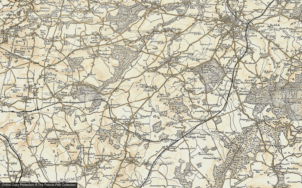Old Map of Cloford Common, 1897-1899 in 1897-1899