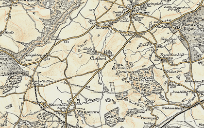 Old map of Cloford Common in 1897-1899