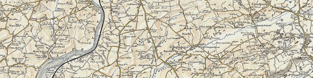 Old map of Cloigyn in 1901