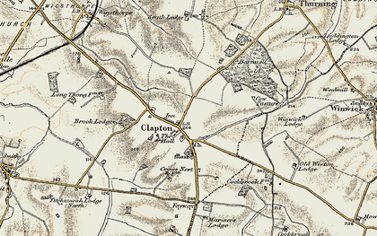 Old map of Clopton in 1901-1902