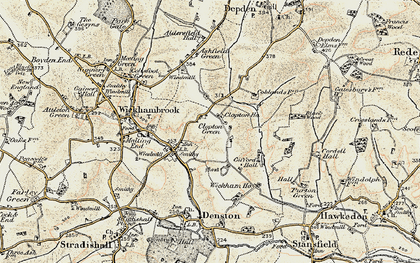 Old map of Clopton Green in 1899-1901