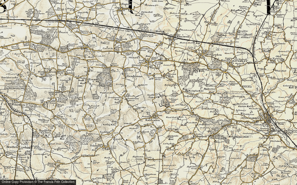 Old Map of Clopton Green, 1899-1901 in 1899-1901