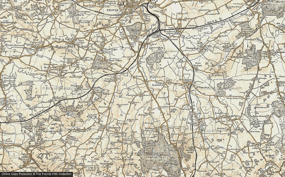Old Map of Closworth, 1899 in 1899