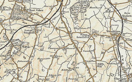 Old map of Closworth in 1899