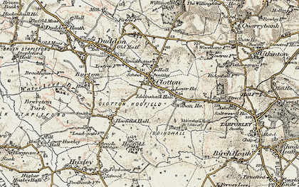 Old map of Clotton in 1902-1903