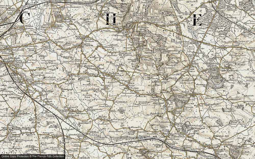 Old Map of Clotton Common, 1902-1903 in 1902-1903