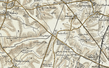 Old map of Cloudesley Bush in 1901-1902