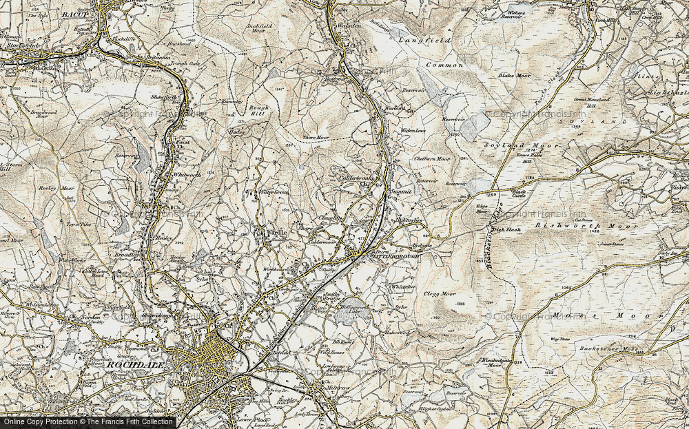 Old Map of Clough, 1903 in 1903