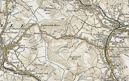 Old map of Clough Foot in 1903