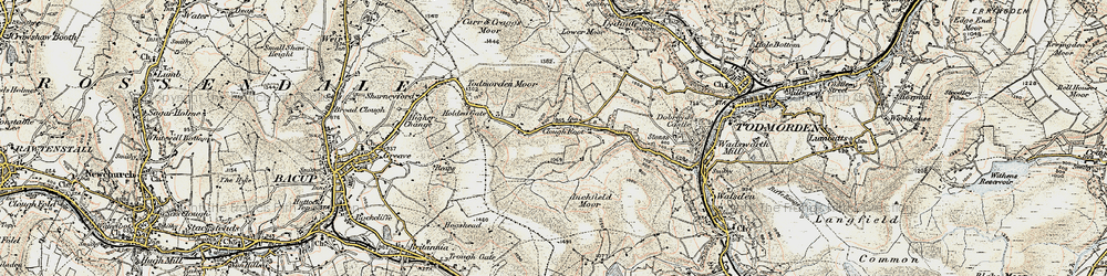 Old map of Clough Foot in 1903