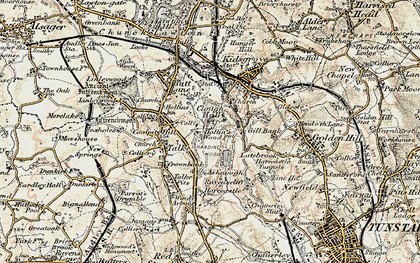 Old map of Clough Hall in 1902