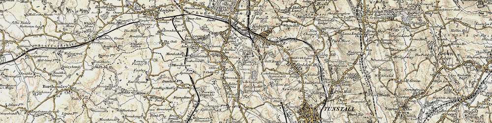 Old map of Clough Hall in 1902