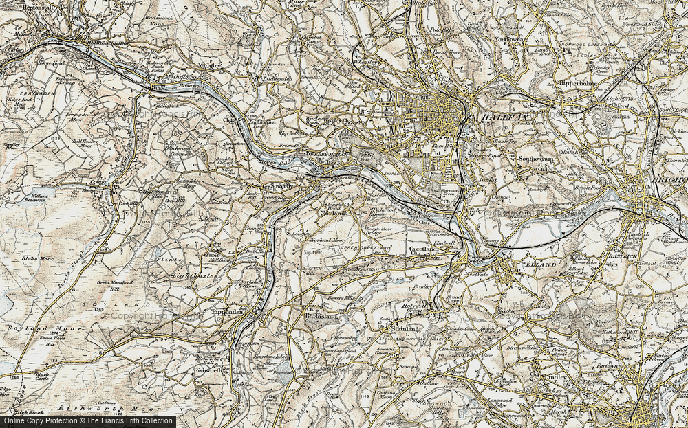 Old Map of Clough Head, 1903 in 1903