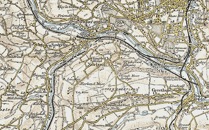Old map of Clough Head in 1903