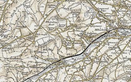 Old map of Bolster Moor in 1903