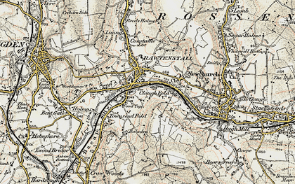 Old map of Cloughfold in 1903