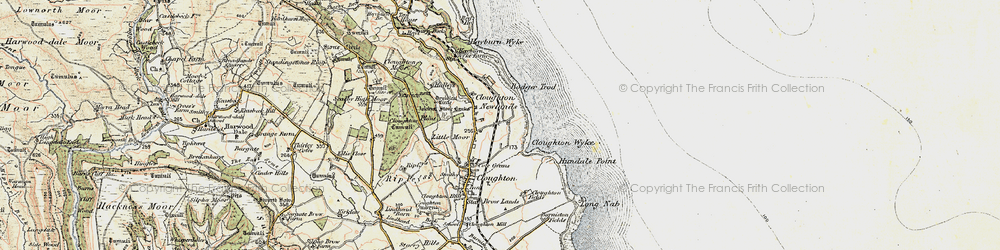 Old map of Cloughton Newlands in 1903-1904