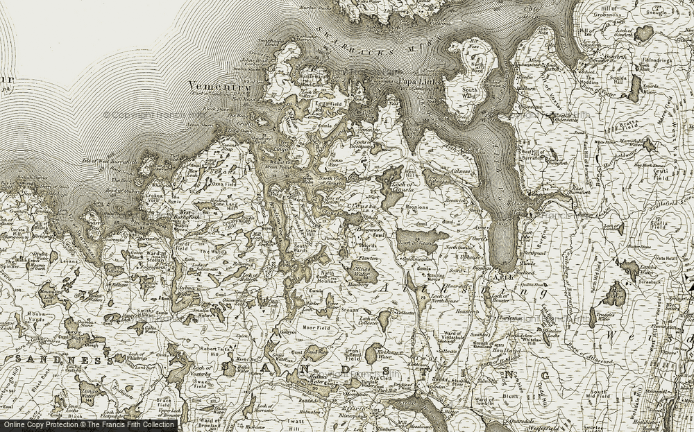 Old Map of Clousta, 1911-1912 in 1911-1912