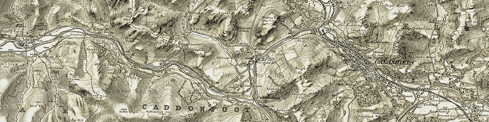Old map of Whytbank in 1903-1904