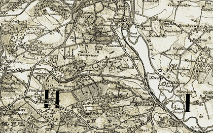 Old map of Bogfur in 1909-1910