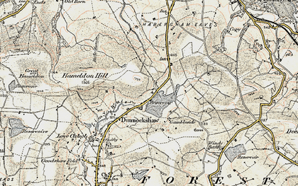 Old map of Clow Bridge in 1903