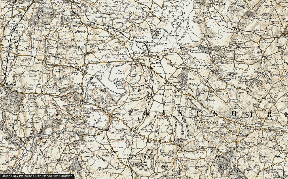 Old Map of Historic Map covering Adra-felin in 1902