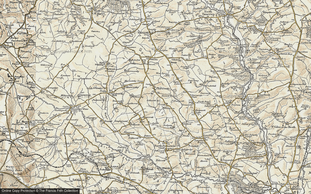 Old Map of Historic Map covering Winsdon in 1900