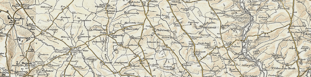 Old map of Winsdon in 1900