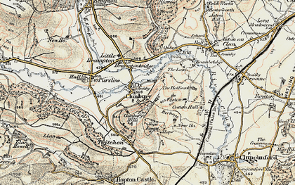 Old map of Clunbury in 1901-1903