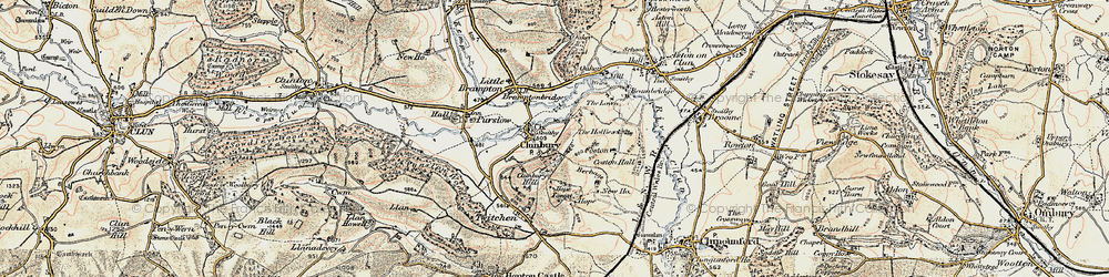 Old map of Clunbury in 1901-1903