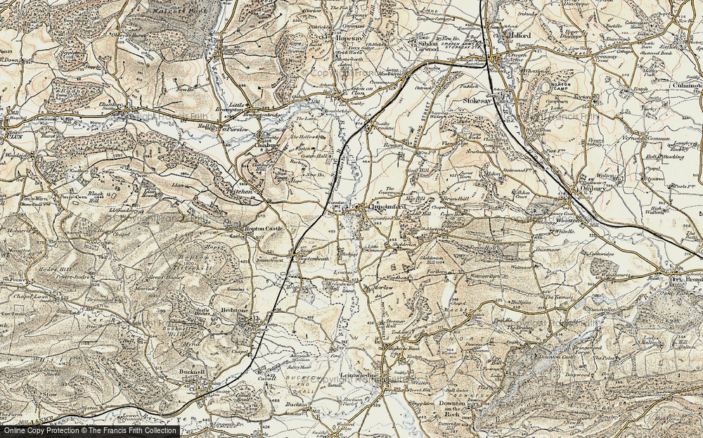 Old Map of Clungunford, 1901-1903 in 1901-1903