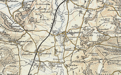 Old map of Clungunford in 1901-1903