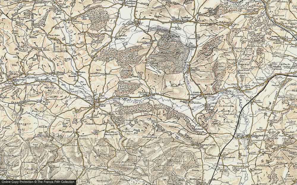 Old Map of Clunton, 1901-1903 in 1901-1903