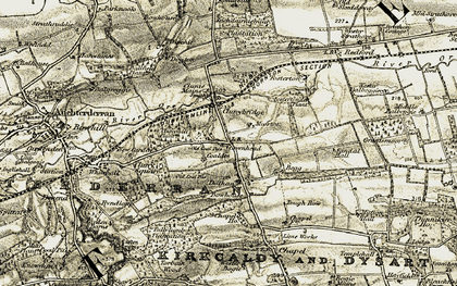 Old map of Cluny in 1903-1908