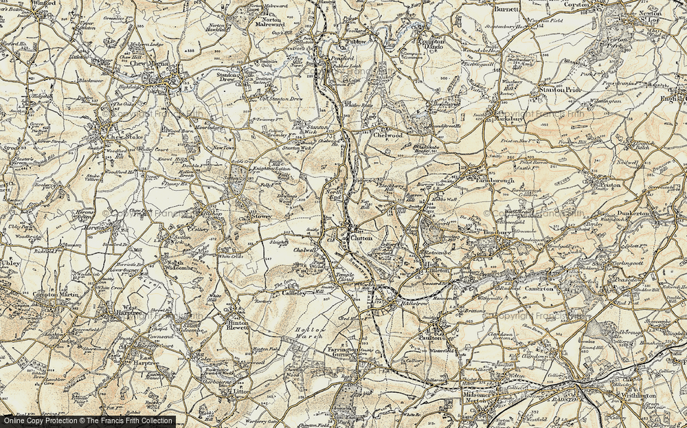 Old Map of Clutton, 1899 in 1899