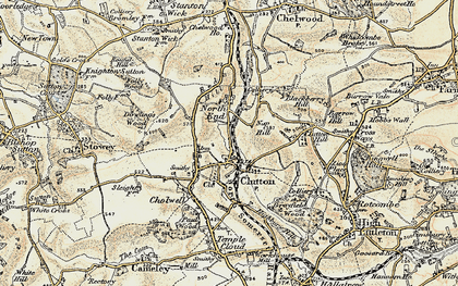 Old map of Clutton in 1899