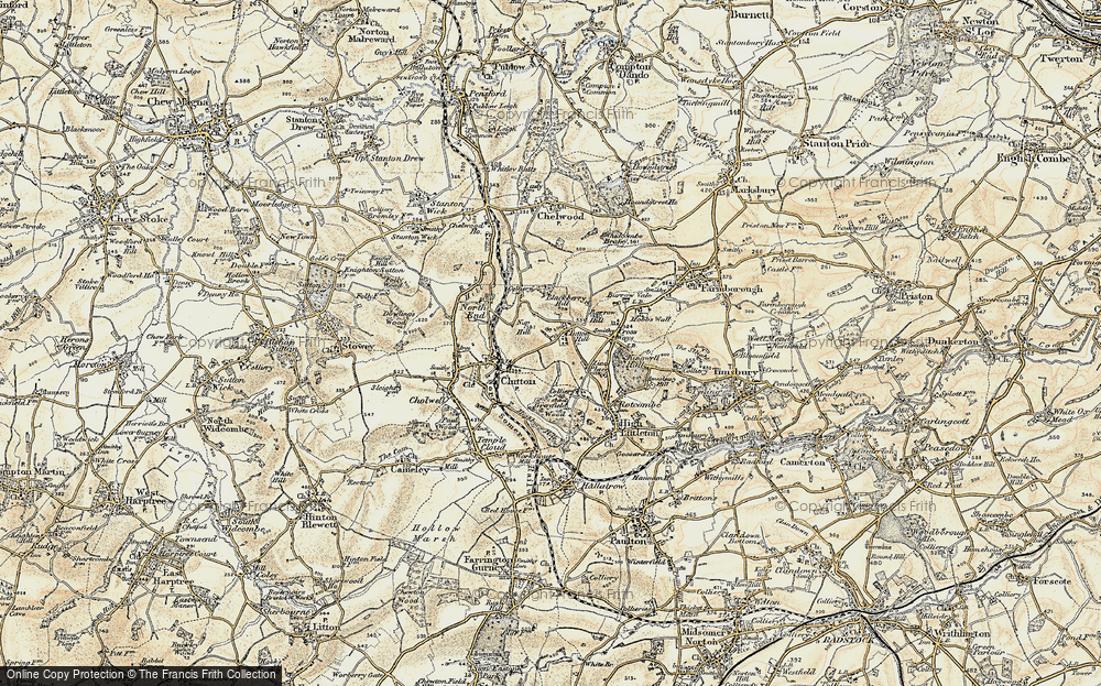 Old Map of Clutton Hill, 1899 in 1899
