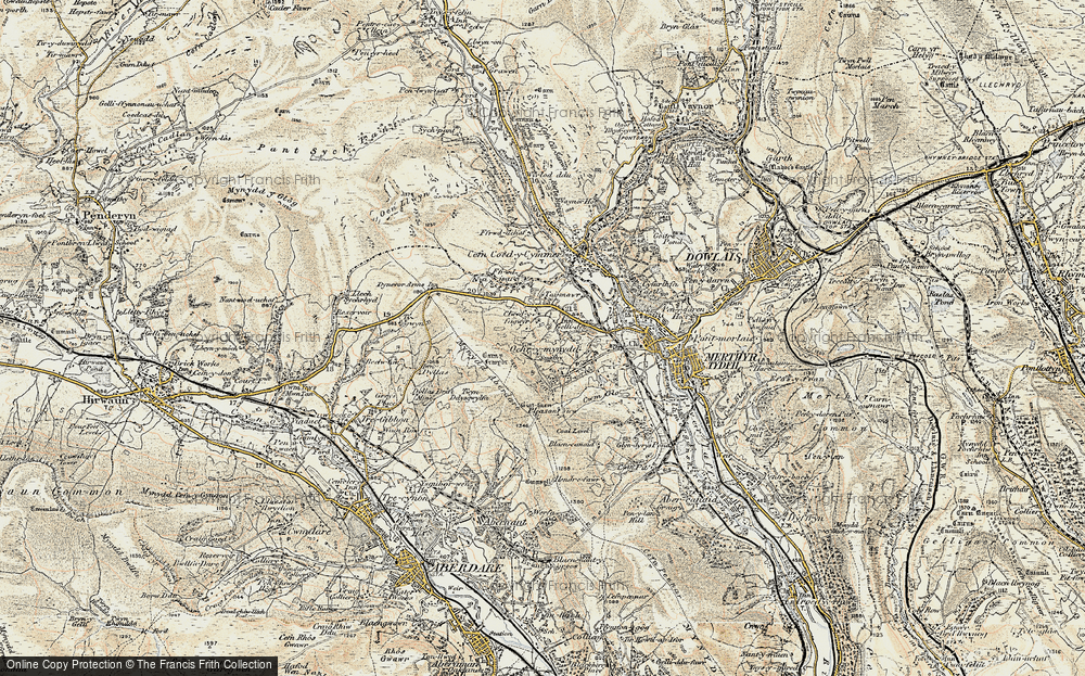 Old Map of Historic Map covering Blaencanaid in 1900