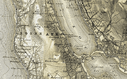 Old map of Clynder in 1905-1907
