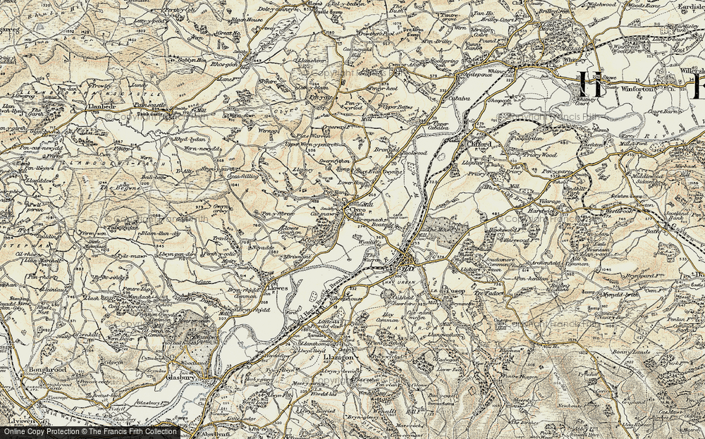 Old Map of Clyro, 1900-1902 in 1900-1902