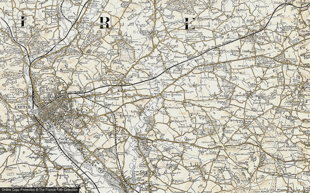 Old Map of Clyst Honiton, 1899 in 1899