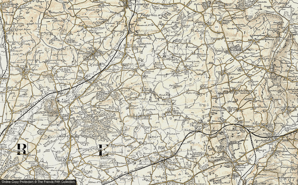 Old Map of Clyst Hydon, 1898-1900 in 1898-1900