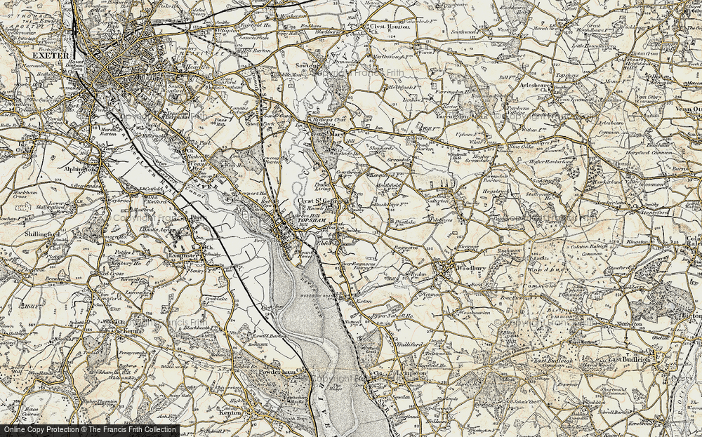 Old Map of Clyst St George, 1899 in 1899