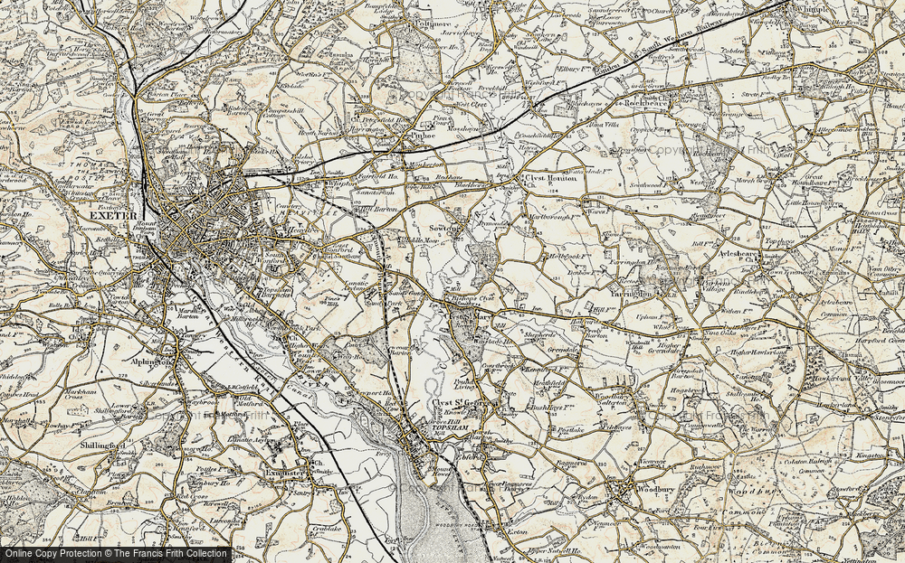 Old Map of Historic Map covering Winslade Park in 1899