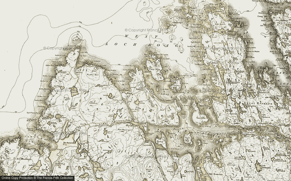 Old Map of Cnip, 1911 in 1911