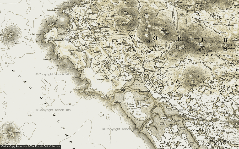 Old Map of Cnoc a' Lin, 1911 in 1911